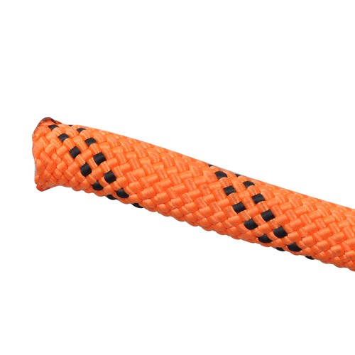 Solid Spare 3/8in X 120ft 48 Stranded Braided Rope Orange & Black 3430 Pounds