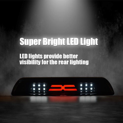 Solid Spare Fit For 2007-2018 Toyota Tundra Smoke/Black LED Third 3rd Brake Light Cargo Lamp