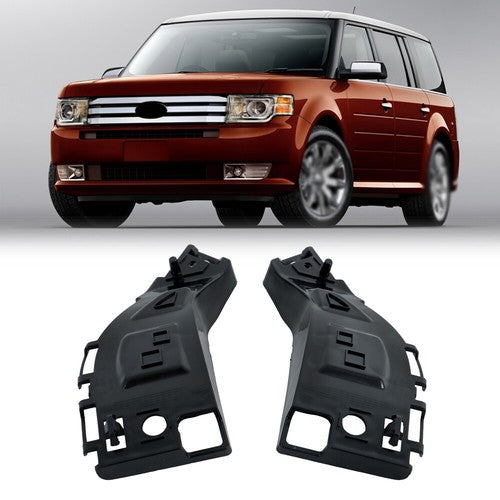Solid Spare Front Bumper Bracket Replacement Plastic Black 2pcs Fit For Ford Flex 2009-2019