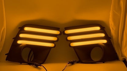 LED Daytime Running Light Turn Signal Fog Lamp Cover For 2022-24 Subaru Forester