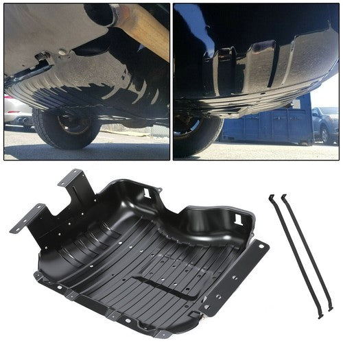 Solid Spare Fuel Tank Skid Plate Cover w/ STRAPS Steel For 1999-2004 Jeep Grand Cherokee