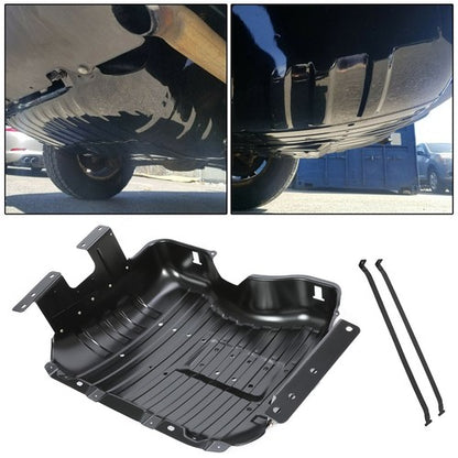Solid Spare Fuel Tank Skid Plate Cover w/ STRAPS Steel For 1999-2004 Jeep Grand Cherokee