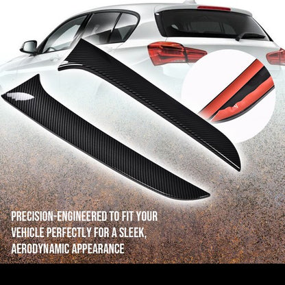 Solid Spare Fit For 12-19 BMW F20 F21 Carbon Look Rear Trunk Side Wings Spoilers Panels