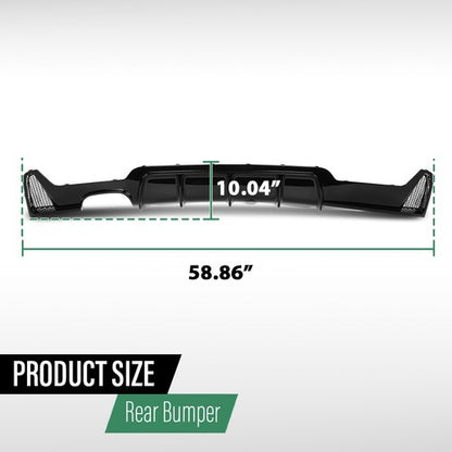 Solid Spare Fit For 14-20 BMW F32 F33 F36 xDrive MP Style Rear Diffuser Single Dual Exhaust