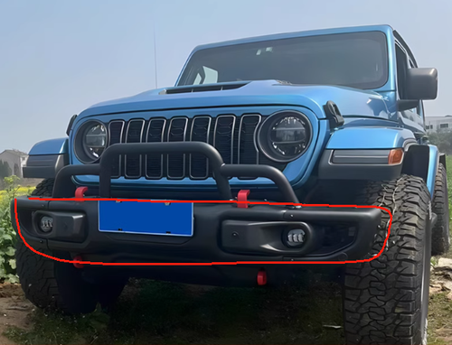 For Jeep Wrangler JL 2018-2024 Front Bumper Grille Winch Brush Guard Bull Bar