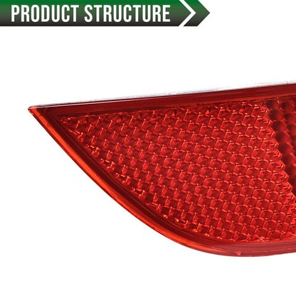 Solid Spare Fit For 15-18 Ford Focus Rear Bumper Reflector Right Passenger Side Red