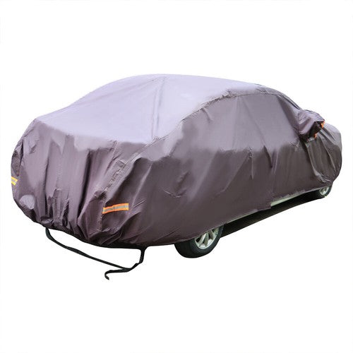Solid Spare PEVA Car Cover Dark Blue Lining 7 Layers Waterproof Full W/Non-Abrasive Cotton