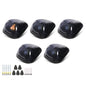 Solid Spare Black Smoked Cab Roof Marker Running Lamps w/ White LED Lights For Truck SUV RV