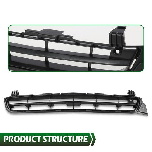 Solid Spare GM1036149 Fit For 2013 Chevrolet Malibu Front Bumper Lower Grille Grill Black