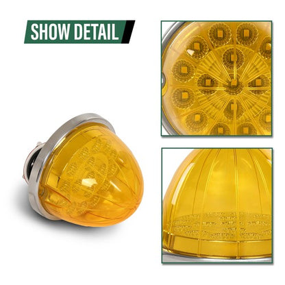 Solid Spare 2pcs LED Watermelon Light Side Marker Turn Signal Light Indicator Light Amber