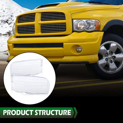 Solid Spare Fit For 2002-2005 Dodge Ram 1500 2500 3500 Clear Headlight Replacement Lens