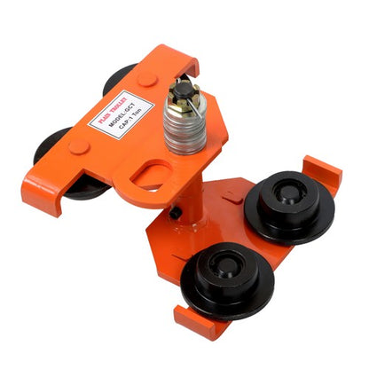 Solid Spare Push Beam Trolley Manual Trolley 2200 lbs/1 Ton Load 2.5"-8" Adjustable