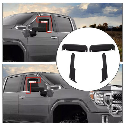 Solid Spare For Chevy Silverado GMC Sierra HD 2500 3500 2020-2023 24 Side Mirror Cover Caps