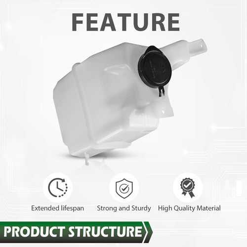 Solid Spare Fit For 16-20 Toyota Tacoma Washer Fluid Reservoir W/Cap & Pump 8531504100