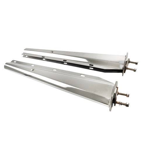 Solid Spare Pair 30" Stainless 2-1/2" Bolt Spring Loaded Mud Flap Hangers Straight Tapered