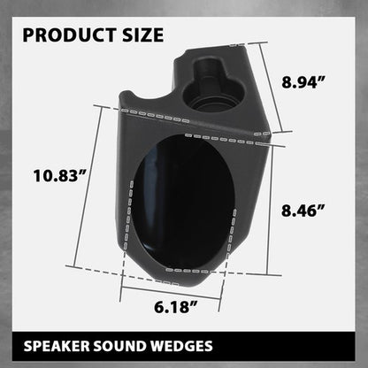 Solid Spare 2pcs Speaker Sound Wedges Black Fit For 1976-1995 Jeep Wrangler YJ CJ-7