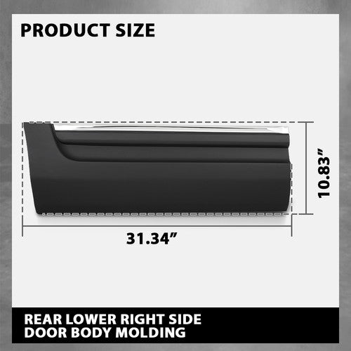 Solid Spare Rear Right Door Side-Lower Molding Trim For 11-15 Ford Explorer BB5Z7825556BA