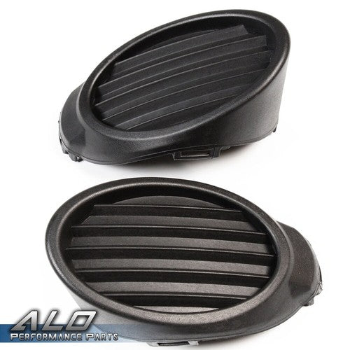 Solid Spare Fit For 2012-2014 Ford Focus Front Bumper Trim Fog Light Hole Covers Black
