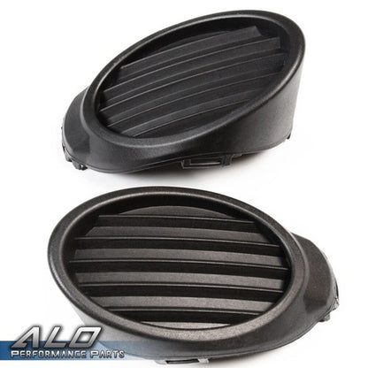 Solid Spare Fit For 2012-2014 Ford Focus Front Bumper Trim Fog Light Hole Covers Black