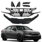 Solid Spare Fits Honda Civic Sport 2022-2024 Front Bumper Upper Grille+Grill Cover Molding