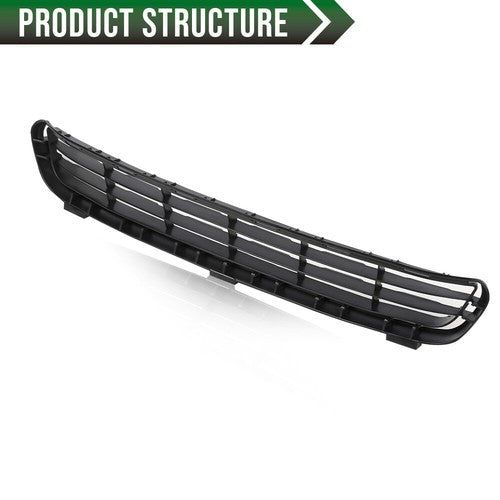 Solid Spare Fit For 2007-2009 Toyota Camry Front Bumper Lower Grille Grill Assembly Black