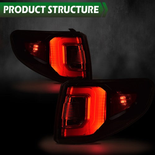 Solid Spare Fit For 2013-2016 GMC Acadia Tail Light Brake Stop Lights Rear Lamps Taillamps