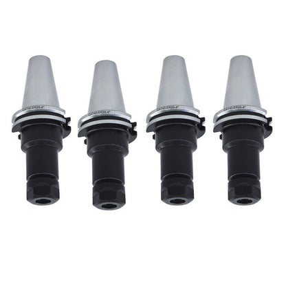 Solid Spare 4 Chucks Tool Holder Set CAT40-ER20 Collet Chucks W. 4" Long Gage Length