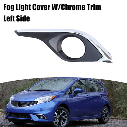 For 2014-2016 Nissan Versa Note SR Driver Side Fog Light Cover W/Chrome Trim