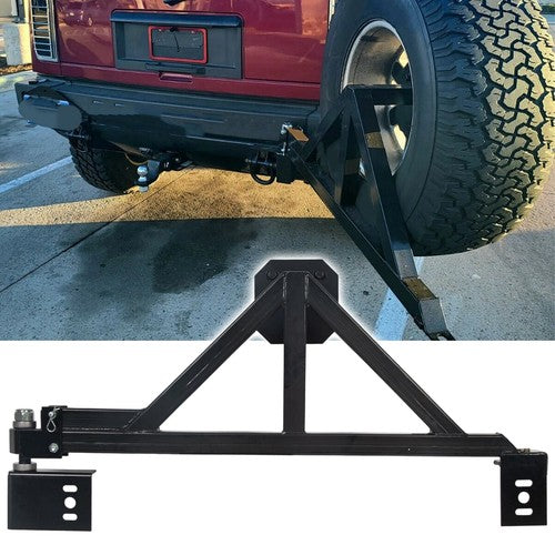 Solid Spare Rear Spare Tire Carrier For Hummer H2 2003-2009 Rack w/ Drop-down Option Steel