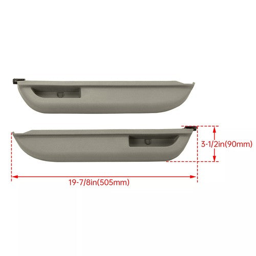 Solid Spare 2x Front Door Armrest for Chevy Blazer C/K1500 C/K2500 1990-1994 GMC Yukon Gray