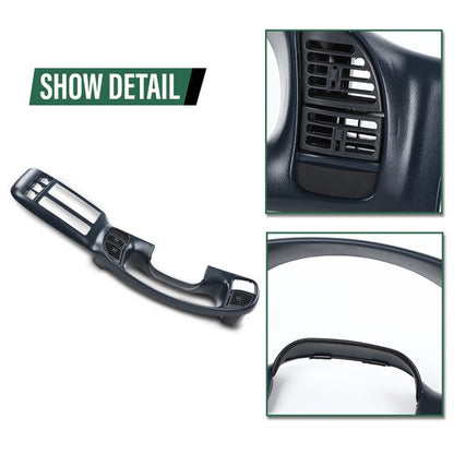 Solid Spare Fit For 95-05 Chevy Astro GMC Safari Cluster Bezel Dash Radio Trim Panel Blue