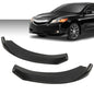 Solid Spare Universal Front Bumper Lip Spoiler Splitter Diffuser Winglet Type 2Pcs Black