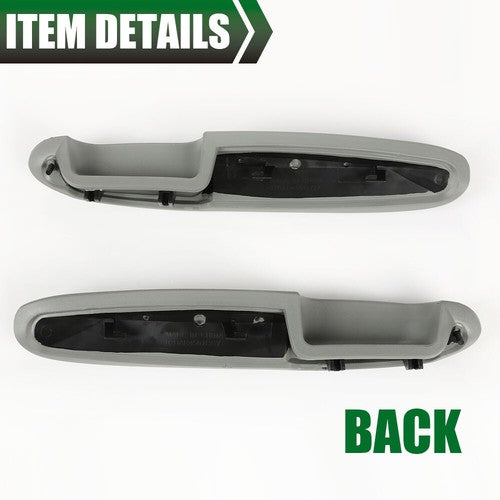 Solid Spare Door Armrest Gray Driver & Passenger Side Fit For Cadillac Chevy GMC SUV Truck
