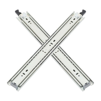 Solid Spare 1 Pair Locking Drawer Slides 18" Full Extension & Lock 150 lb Load Capacity