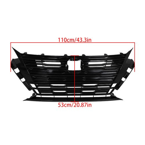 Solid Spare Suitable For Nissan Altima SL/SV 2023-2024 New Front Bumper Grille Gloss Black