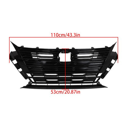Solid Spare Suitable For Nissan Altima SL/SV 2023-2024 New Front Bumper Grille Gloss Black