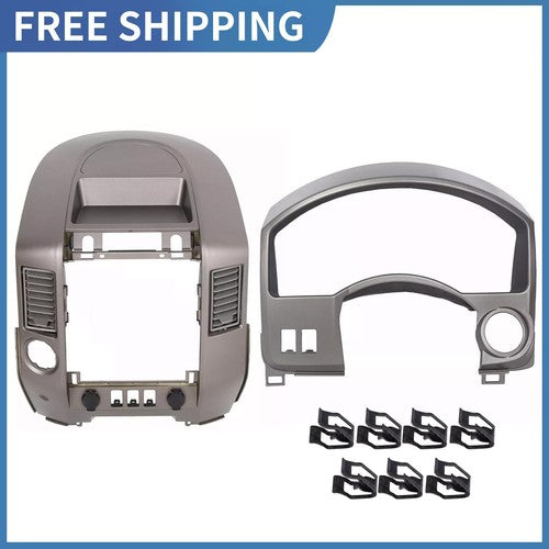Solid Spare For 2004-2006 Nissan Titan Armada Instrument Cluster Dash Panel Dash Radio Bezel