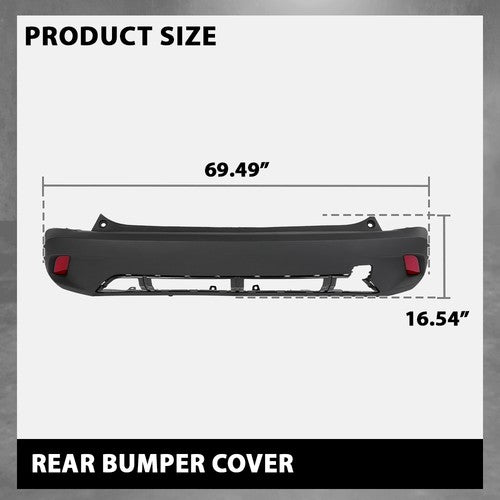 Solid Spare Rear Bumper Cover Fit For 2022-2025 Toyota Corolla Cross L LE w/o Sensors Holes
