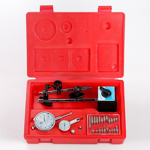 Solid Spare 0-1" Dial Indicator with Magnetic Base and 22 Point Precision Inspection Set