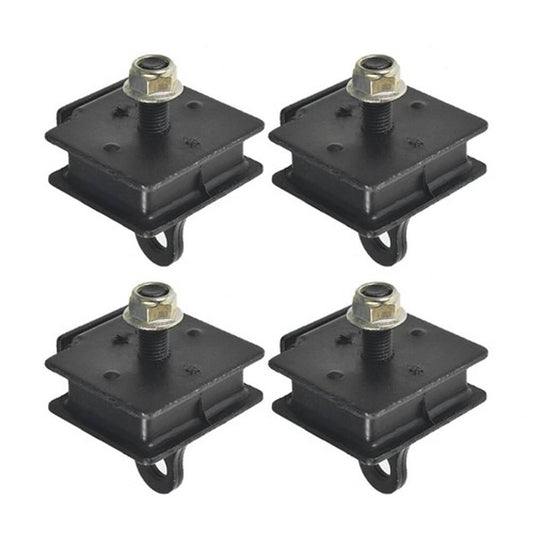 Solid Spare For 2004-2007 Yamaha RHINO 660 BOTTOM & TOP ENGINE MOUNT RUBBER DAMPER KIT