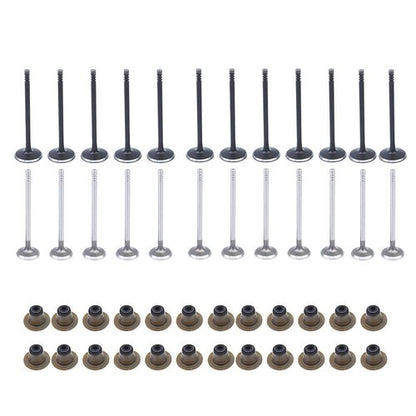 Solid Spare Intake Exhaust Valves w/ Seals For Dodge Stratus Magnum Chrysler 98-10 2.7L DOHC