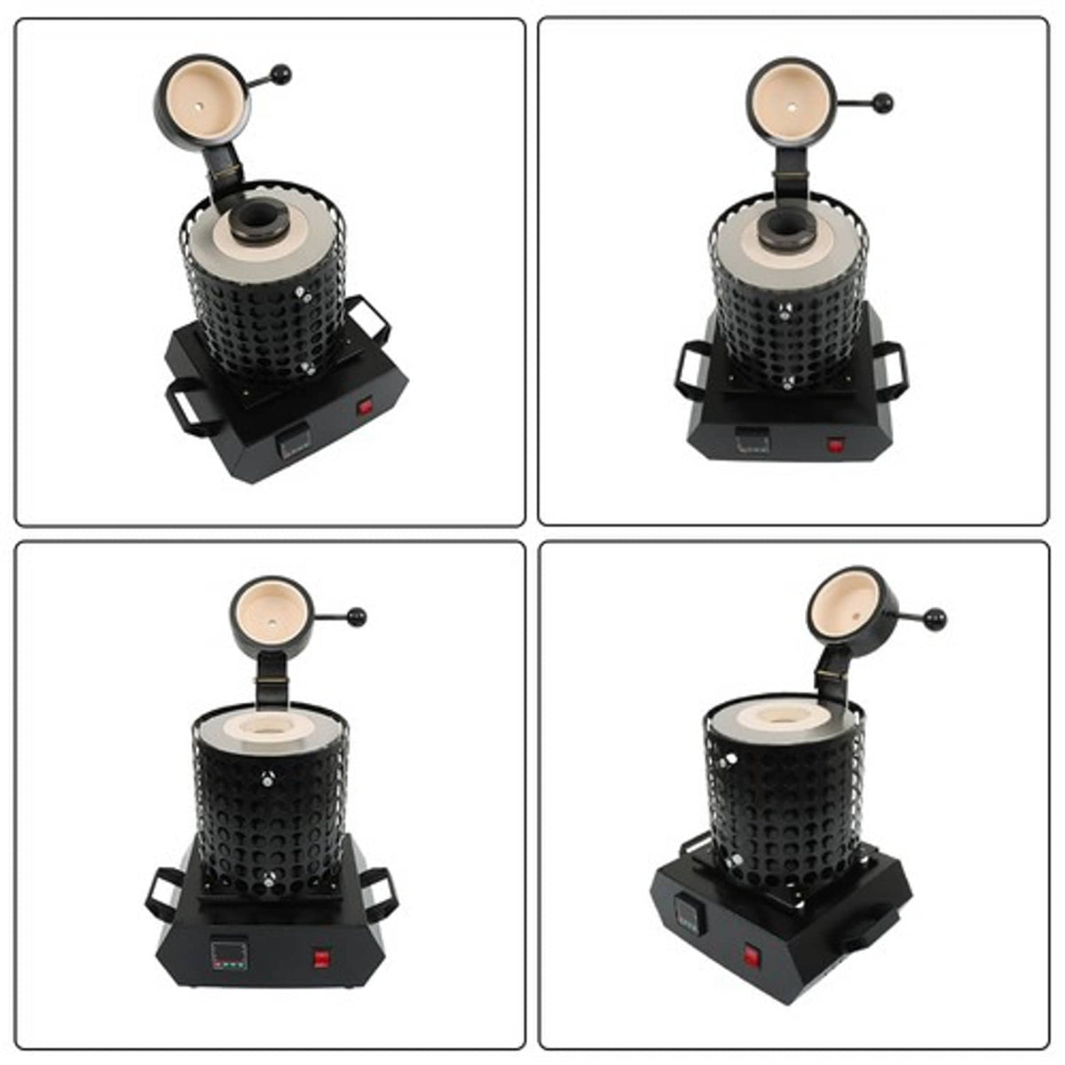 Solid Spare Metal Melting Furnace Forge Kit+Mesh Refining Casting Furnace 3KG 1400W Upgraded