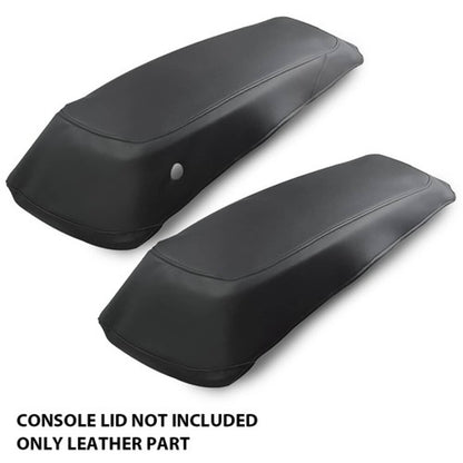 Solid Spare Fit For 2014-2023 Harley Touring FLH FLT Model Saddlebag Lid Cover Leather Black