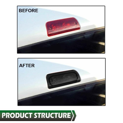 Solid Spare 3rd Brake Light Lens Smoke Fit For 94-04 Chevy S10 GMC Sonoma Reg Or Crew Cab