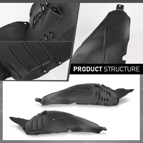 Solid Spare Front Inner Fender Liner Fit For 07-11 Mercedes-Benz S550 08-11 S63 AMG LH RH