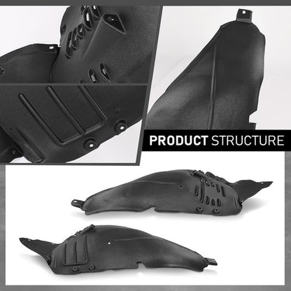 Solid Spare Front Inner Fender Liner Fit For 07-11 Mercedes-Benz S550 08-11 S63 AMG LH RH