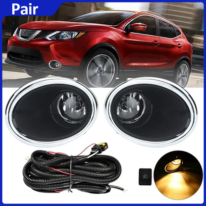 For Nissan Rogue Sport 2017-2019 Fog Lights Lamp Bulb+Switch+Harness+Cover Set