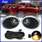 For Nissan Rogue Sport 2017-2019 Fog Lights Lamp Bulb+Switch+Harness+Cover Set