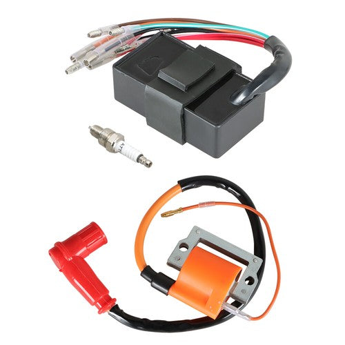 Solid Spare Fit For Yamaha G1 Gas 2 Cycle Golf Cart 79-86 Ignition Coil CDI Box & Spark Plug