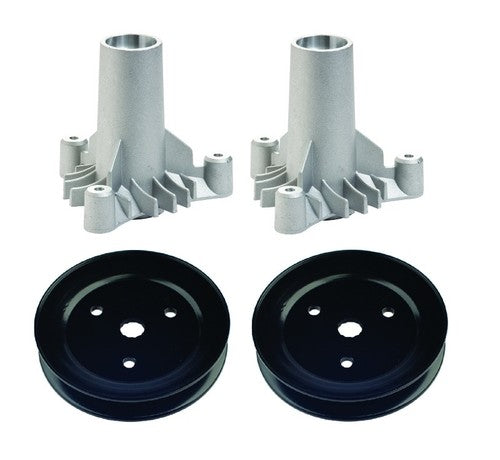 Solid Spare Pair of Spindle Assem. for Husqvarna 137646 128774 532130794 & Pulleys 173436